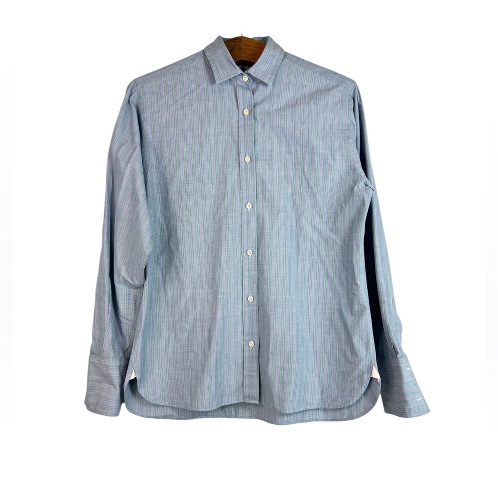 Thomas Pink Vintage Mens Button Down Shirt Striped Sz 12 Made in Ireland Preppy